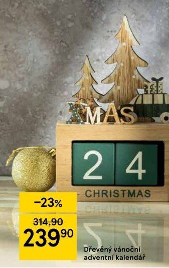 Dřevěný adventní kalendář