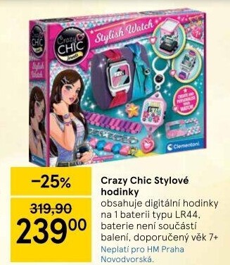 Stylové hodinky Crazy Chic Clementoni