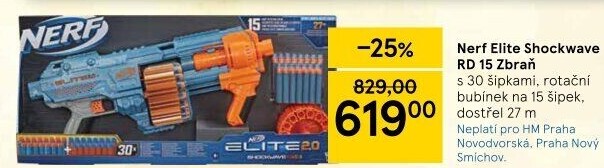 Zbraň Elite Nerf Shockwave RD-15