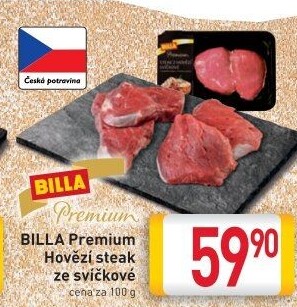 Hovězí steak ze svíčkové Billa Premium