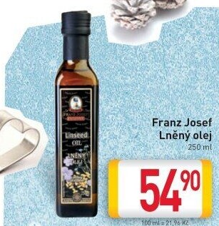 Lněný panenský olej Exclusive Franz Josef Kaiser