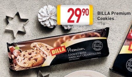 Sušenky Cookies Premium Billa