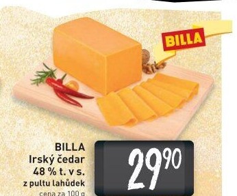 Sýr Cheddar irský Billa