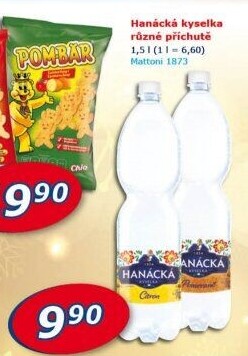 Ochucená voda Hanáckákyselka