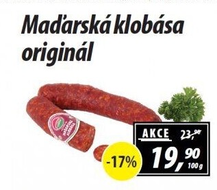 Maďarská klobása originál Příbramská uzenina