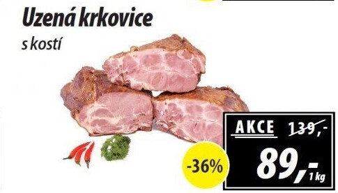 Uzená krkovice s kostí