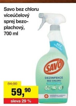 Čistič víceúčelovýbez chlóru Savo