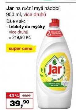 Prostředek na nádobí Jar