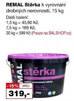 Vyrovnávací stěrka Remal