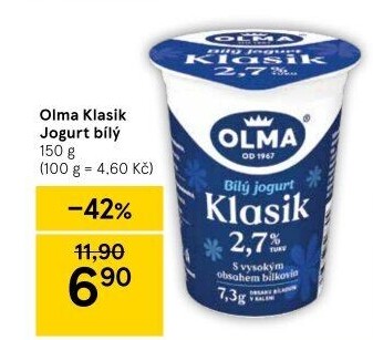 Bílý jogurt Klasik Olma