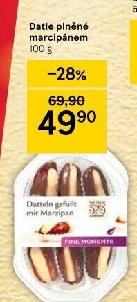Datle plněné marcipánem Fine Moments