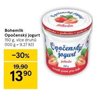 Jogurt ochucený Opočenský Bohemilk
