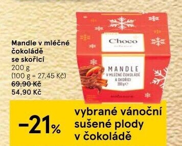Mandle v čokoládě Poex