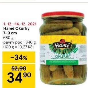 Okurky Hamé