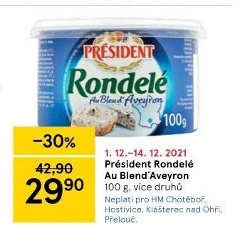Sýr termizovaný Rondelé President