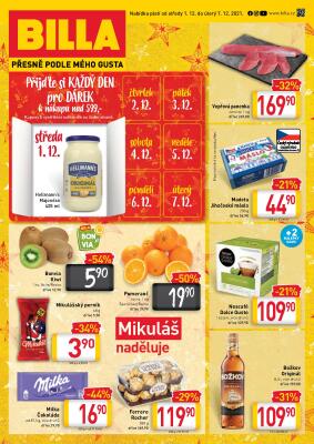 akční leták BILLA 1.12.2021-7.12.2021