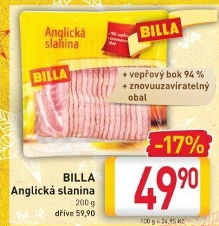 Anglická slanina Billa