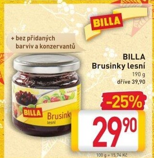 Brusinky lesní Billa