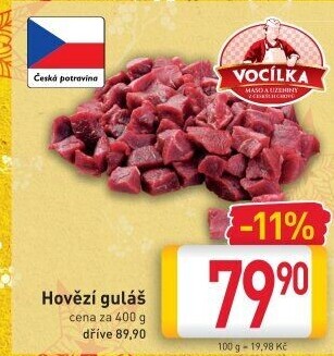 Hovězí maso na guláš Vocílka