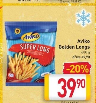Hranolky mražené Super Long Aviko