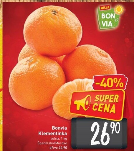 Klementinky Billa Bonvia