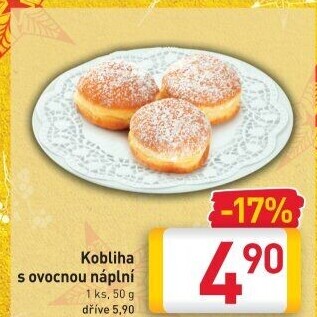 Kobliha s ovocnou náplní