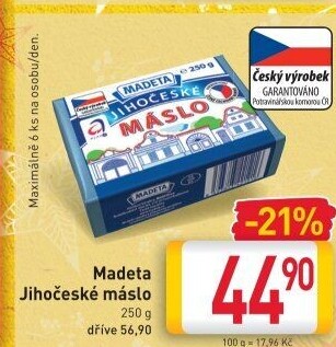 Máslo Jihočeské Madeta