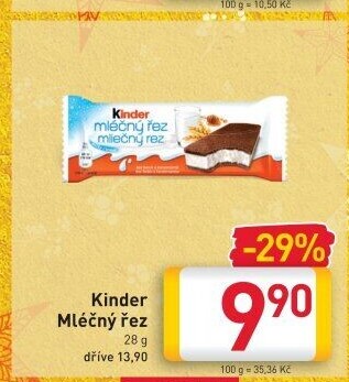 Řez mléčný Kinder