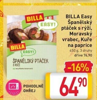 Španělský ptáček s rýží Easy Billa