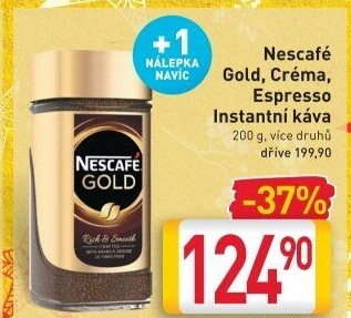 Instantní kávy Nescafé Gold