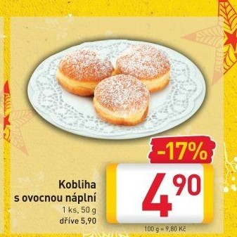 Kobliha s ovocnou náplní