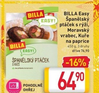 Španělský ptáček s rýží Easy Billa