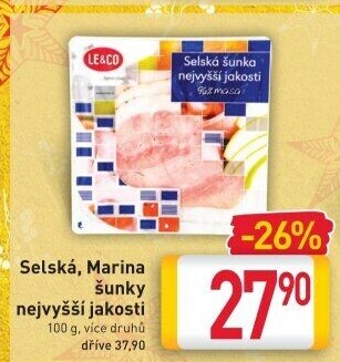 Šunka selská nejvyšší jakosti LE&amp