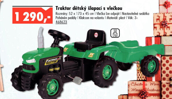 Dětský šlapací traktor Dolu