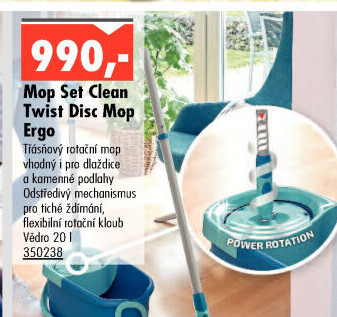 Mop set Clean Twist Disc Ergo Leifheit