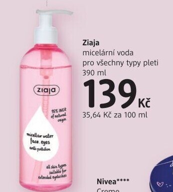 Micelární voda Ziaja