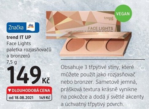 Paletka rozjasňovačů Face Lights trend IT UP