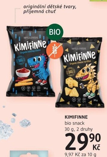 Snack bez lepku pro děti bio Kimifinne Mclloyd'
