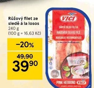 Filety ze sleďů a la losos Vici