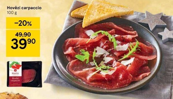 Hovězí Carpaccio Maso uzeniny Polička