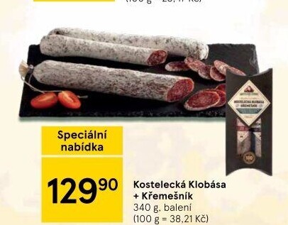Kostelecká klobása a Křemešník Kostelecké uzeniny