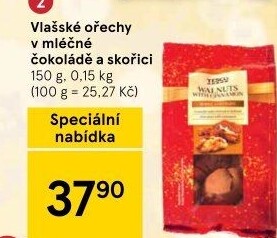 Ořechy vlašské v čokoládě Tesco