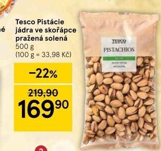 Pražené pistácie Tesco
