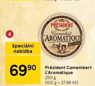 Sýr Camembert L´Aromatique Président