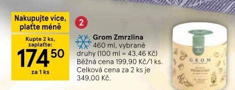 Zmrzlina v kelímku Grom