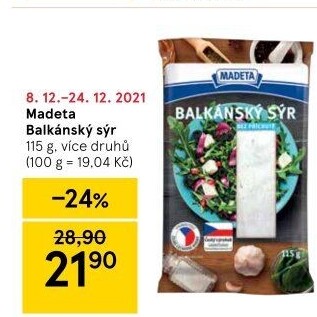 Balkánský sýr Madeta
