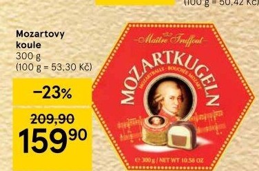 Bonboniéra Mozartovy koule Maitre Truffout