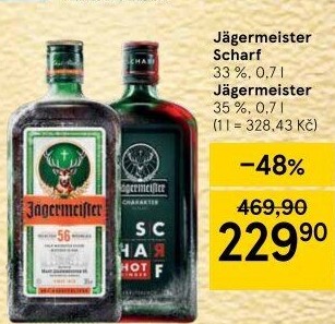 Bylinný likér Scharf Jägermeister