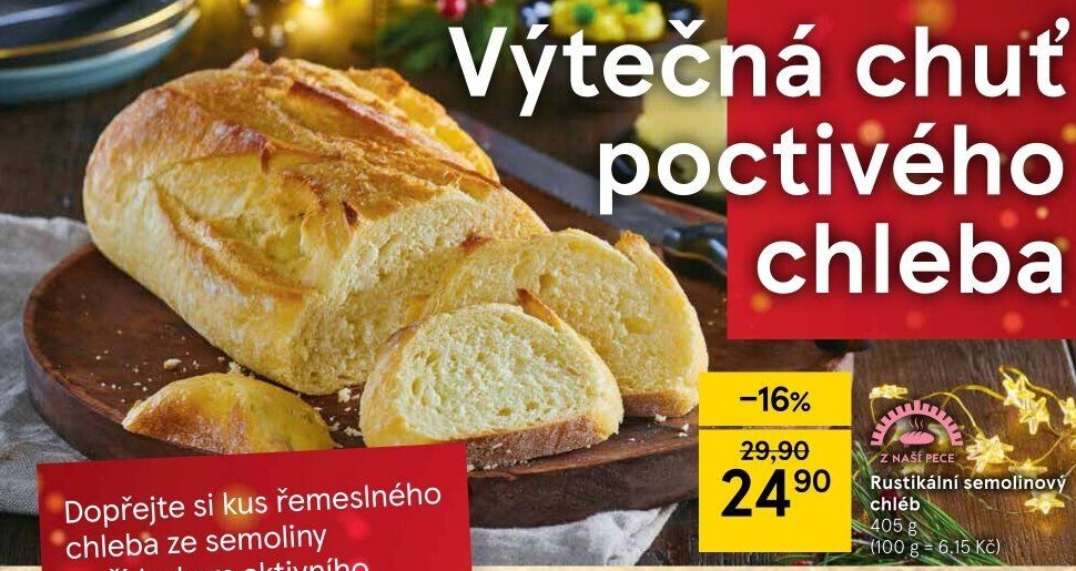 Chléb rustikální semolinový