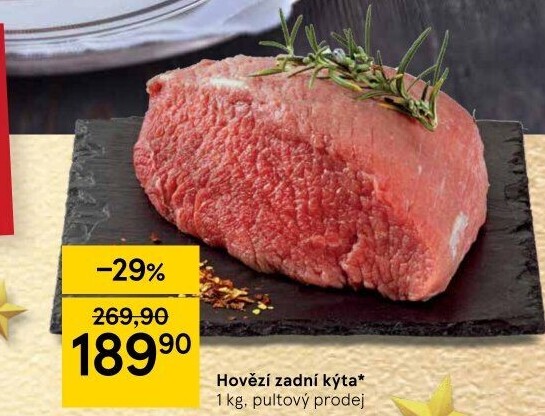 Hovězí kýta zadní bez kosti